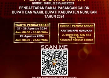 KPU Nunukan Resmi Umumkan Jadwal Pendaftaran Paslon Bupati dan Wakil Bupati Pilkada 2024