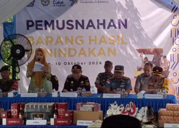 Bupati Nunukan Apresiasi Pemusnahan Barang Ilegal oleh Bea Cukai