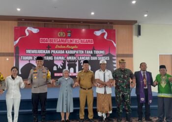 Kegiatan Doa Bersama Lintas Agama dalam Rangka mewujudkan Pilkada Kabupaten Tana Tidung Tahun 2024 yang Damai, Aman, Lancar dan Sukses