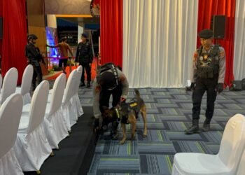 Unit K9 Polda Kaltara Dilibatkan Dalam Rangka Optimalisasi Pengamanan Debat Cagub/Cawagub Kaltara 2024