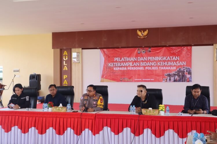 Hadirkan Tiga Narasumber, Personil Polres Tarakan Ikut Pelatihan Bidang Kehumasan