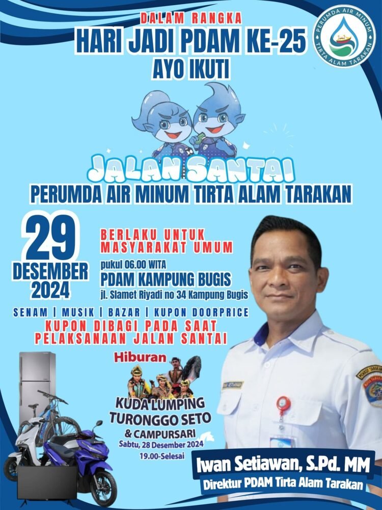 Perumda Air Minum Tirta Alam Tarakan Gelar Jalan Santai dengan Doorprize Sepeda Motor