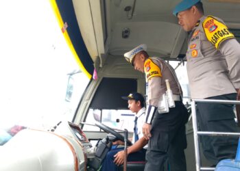 Ramp Check Kenderaan Damri Oleh Personel Ops Keselamatan Kayan 2025 Guna Pastikan Keamanan Angkutan Umum