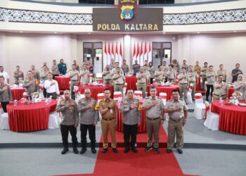 Kapolda Kaltara Terima Kunjungan Kerja Ka Kanwil BPN Kaltimtara Sekaligus Penyerahan Sertifikat Tanah Polres Tana Tidung