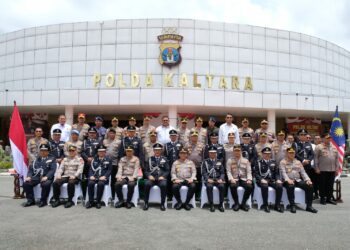 Kunjungan Hormat Delegasi Ibu Pejabat Polis Kontijen Sabah Polis Diraja Malaysia di Polda Kalimantan Utara