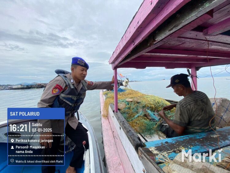 Satpolairud Polres Tarakan Rutin Mengimbau Pengguna Laut untuk Selalu Berhati-hati