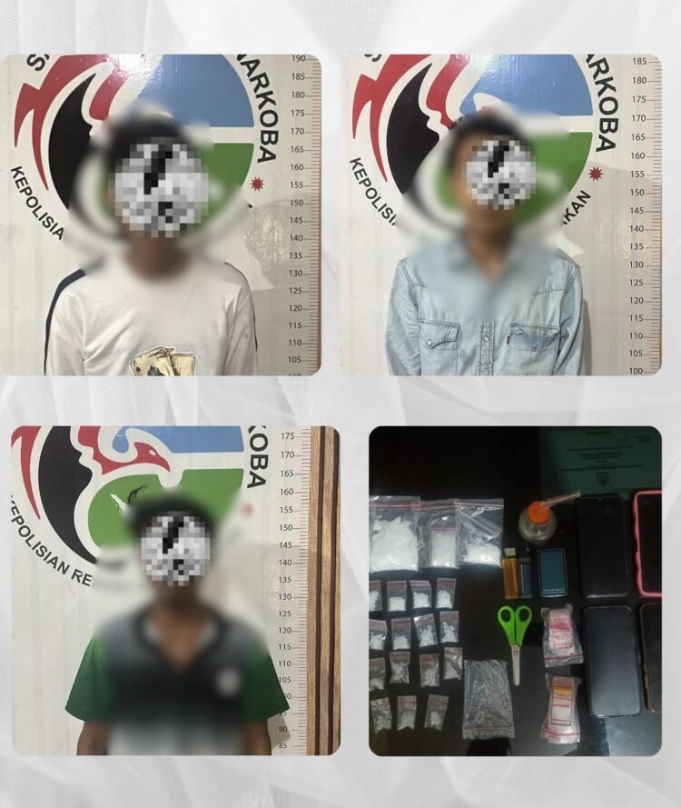 Satresnarkoba Polres Tarakan Tangkap 3 Pemuda Terlibat Peredaran Narkoba