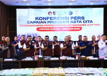 Bareskrim Polri Ungkap 6.881 Kasus Narkoba Dalam Dua Bulan, 9.586 Tersangka Ditangkap Dan 4,171 Ton Narkotika
