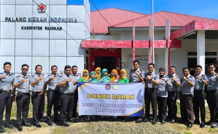 Dalam rangka Hari Bhakti Pemasyarakatan ke-61, Lapas Kelas IIB Nunukan Gelar Donor Darah