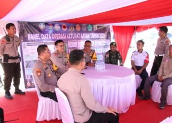 Dirlantas Polda Kaltara Bersama PJU Polda Kaltara Pantau Langsung Pos Pam dan Pos Yan Operasi Ketupat Kayan 2025 di Wilkum Polres Malinau
