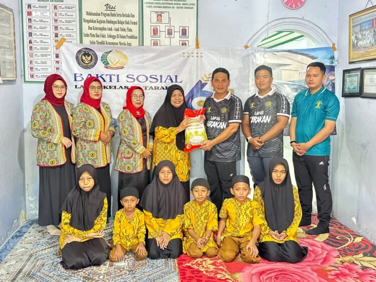 Rangkaian Peringatan HBP Ke-61 Tahun, Lapas Tarakan Salurkan Bantuan Sosial Kepada Yayasan Panti Asuhan