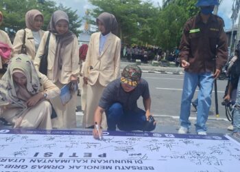 Di Nunukan Aliansi Mahasiswa dan Ormas Gelar Aksi Damai Tolak Kehadiran GRIB Jaya di Kalimantan Utara