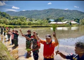 Satgas Yonzipur 8 Pamtas RI-Malaysia Dukung Ketahanan Pangan di Krayan