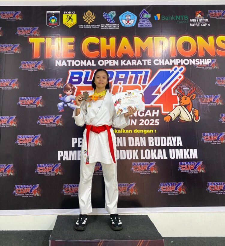 Karateka Polda Kaltara Berhasil Meraih Juara 1 Pada National Open Karate Championship Bupati Lombok Tengah