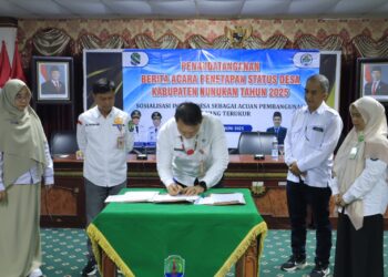 Penandatanganan Berita Acara Penetapan Status Desa Dan Sosialisasi Indeks Desa  Kabupaten Nunukan