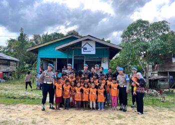 Bakti Sosial Bidpropam Polda Kaltara, Semangat Baru Bagi Pondok Belajar Punan Pesisir