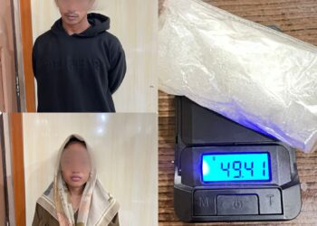 Pasutri Ditangkap Kedapatan Bawa Sabu yang Disembunyikan di Pembalut