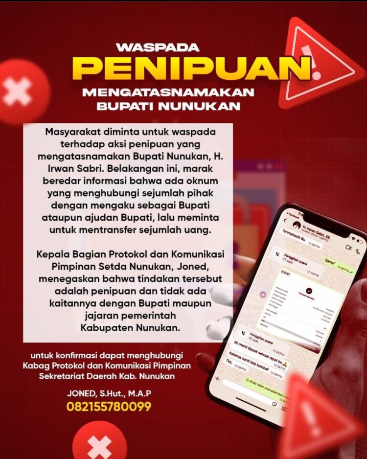 Mengira Dihubungi Ajudan Bupati Nunukan, Warga Sebatik Tertipu Rp 75 Juta,