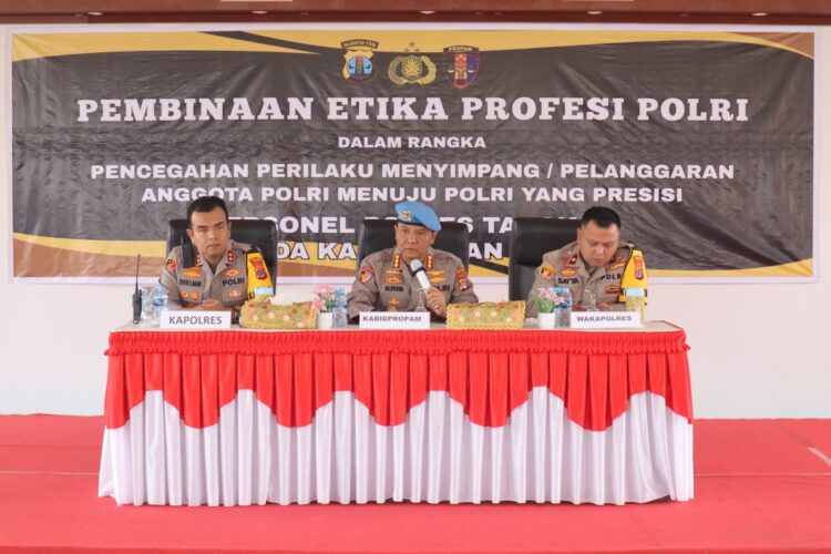 Pembinaan Etika Profesi Polri di Polres Tarakan, Dipimpin Kabid Propam Polda Kaltara
