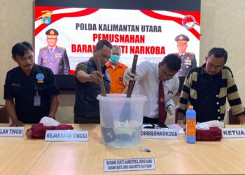 Polda Kaltara Musnahkan Barang Bukti Narkoba, Tegaskan Komitmen Polri Dalam Memberantas Narkotika