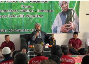 Penguatan Spiritual Kepada Warga Binaan, Lapas Nunukan Menghadirkan Ustadz Derry Sulaiman