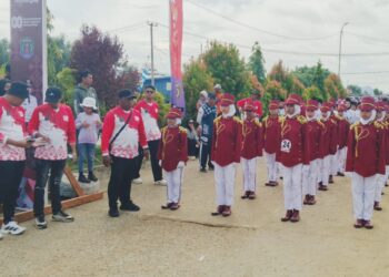 Semarak, Ratusan Regu Ikuti Lomba Gerak Jalan Indah HUT RI-80 di Nunukan