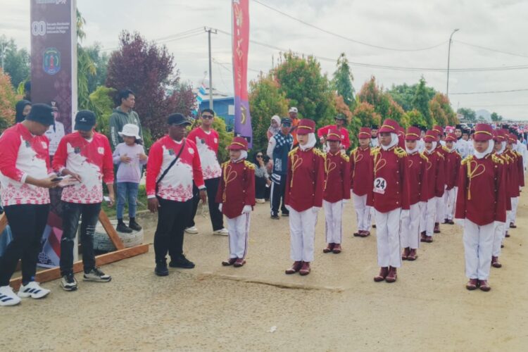Semarak, Ratusan Regu Ikuti Lomba Gerak Jalan Indah HUT RI-80 di Nunukan