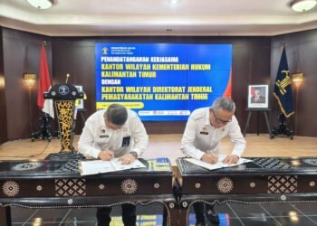 Kanwil Kemenkum Kaltim dan Kanwil Ditjen Pemasyarakatan Teken Perjanjian Kerja Sama, Dorong Penguatan Layanan Bantuan Hukum