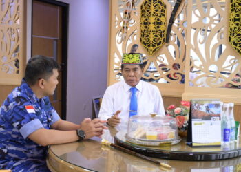 Bertemu Gubernur, Danlanud Anang Busra sampaikan Pembangunan Skadron UAV untuk Mendukung Pengawasan Perbatasan