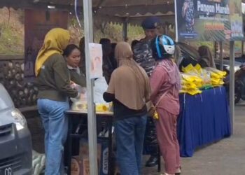 Warga Antusias Belanja di Gerakan Pangan Murah HUT ke-26 Nunukan