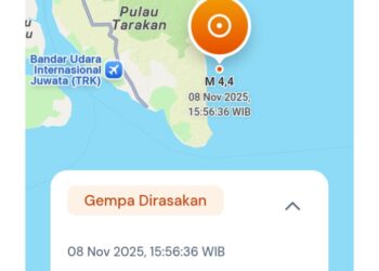 Gempa Kembali Guncang Tarakan, Satu Rumah Warga Rusak Parah