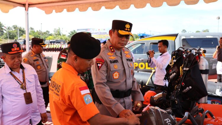 Polda Kaltara Gelar Apel Kesiapsiagaan Dalam Rangka Tanggap Darurat Bencana Hidrometeorologi Di Kaltara