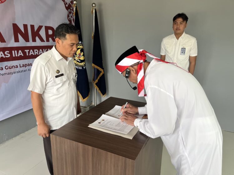 Napiter Lapas Tarakan Ikrar Setia kepada NKRI, Komitmen Kembali Memegang Teguh Pancasila dan UUD 1945