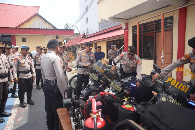 Jelang Nataru Kapolres Tarakan Lakukan Pengecekan Ranmor Dinas dan Kelengkapan Personel