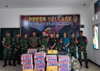 Dua Hari Berturut, Satgas Pamtas Gagalkan Penyelundupan Miras di Perbatasan RI–Malaysia