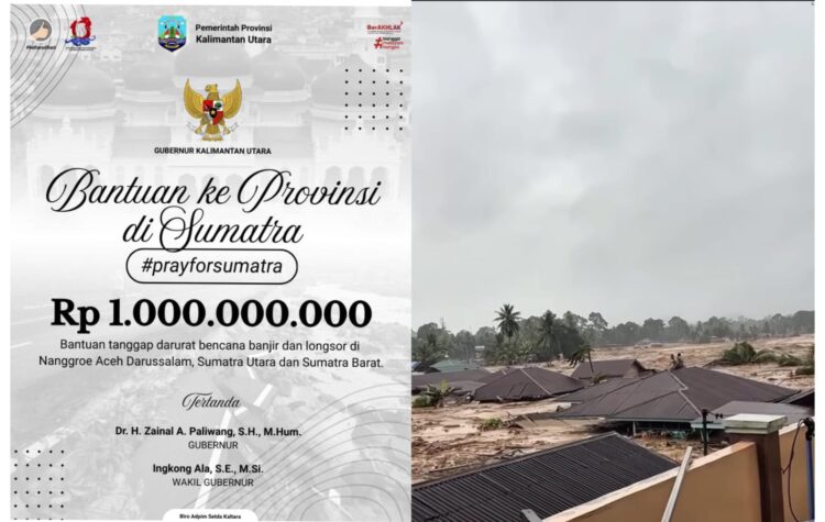 Pemprov Kaltara Salurkan Bantuan untuk Korban Bencana di Sumatra Rp 1 Miliar