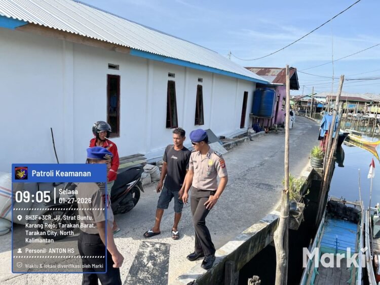 Patroli Wilayah Pesisir, Satpolairud Polres Tarakan Imbau kamtibmas ke Masyarakat