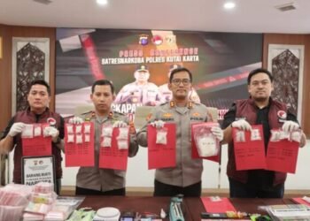 Polres Kukar Ungkap Amankan Lebih dari 1,4 Kilogram Sabu dari Dua Kasus