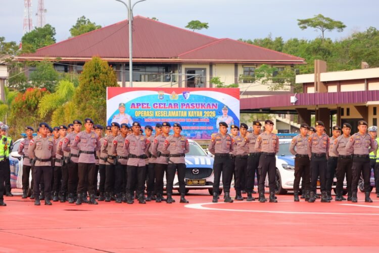 Polda Kaltara Gelar Apel Gelar Pasukan Operasi Keselamatan Kayan 2026, Menciptakan Kamseltibcarlantas