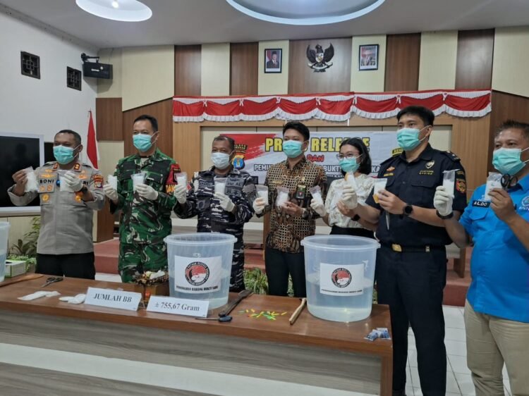 Perangi Narkoba di Perbatasan, Polres Nunukan Musnahkan Barang Bukti Sabu