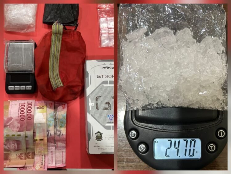 Sabu 24,7 Gram Digagalkan di Sebatik Barat, Petani 32 Tahun Ditangkap di Dalam Rumah