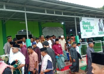Antusias Warga Juata Permai, Salat Idul Fitri di Baitul Amin Dipenuhi Jamaah