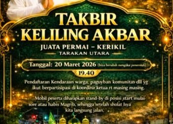 20 Maret Warga Juata Permai–Juata Krikil Gelar Takbir Keliling, Camat Sisca Maya Crenata Ingatkan Keamanan