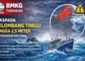 BMKG Ingatkan Potensi Gelombang Hingga 2,5 Meter di Perairan Kaltara