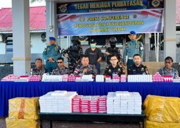 Disamarkan dalam Beras dan Minyak, Ribuan Kosmetik Ilegal Digagalkan di Perairan Nunukan