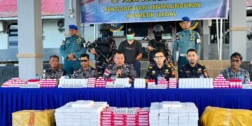 Disamarkan dalam Beras dan Minyak, Ribuan Kosmetik Ilegal Digagalkan di Perairan Nunukan
