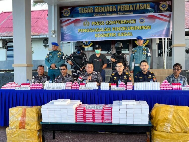 Disamarkan dalam Beras dan Minyak, Ribuan Kosmetik Ilegal Digagalkan di Perairan Nunukan