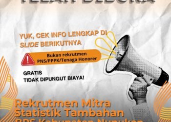 BPS Nunukan Buka Rekrutmen Mitra Statistik 2026