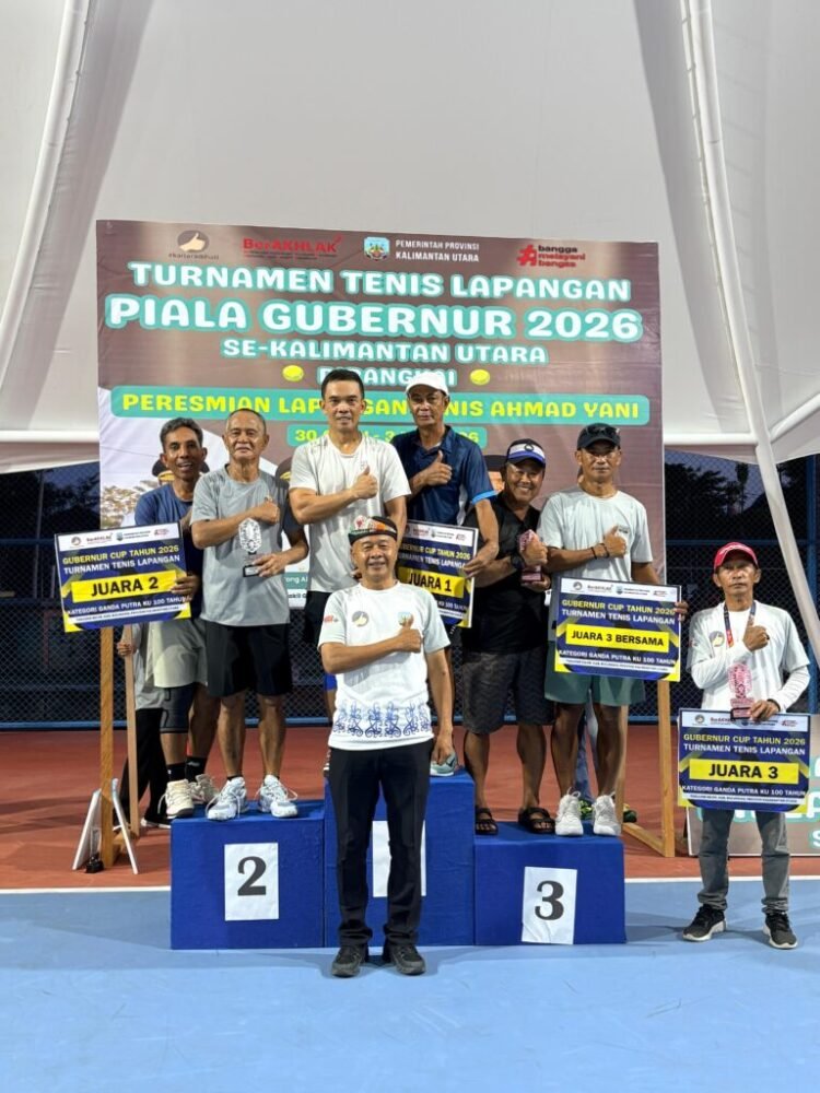 Penutupan Turnamen Tenis Piala Gubernur Kaltara 2026: Ajang Prestasi Sekaligus Silaturahmi