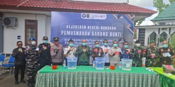 Kejari Nunukan Musnahkan Barang Bukti 47 Perkara, Sabu hingga Kasus TPPO
